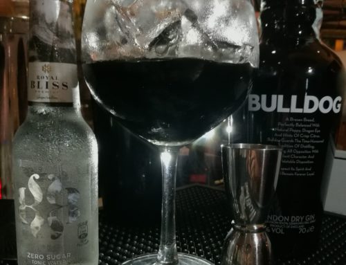 Bulldog gin, Royal Bliss Zero Sugar e Gum nero